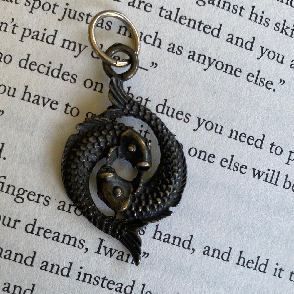Antique Koi Fish Pendant Charm